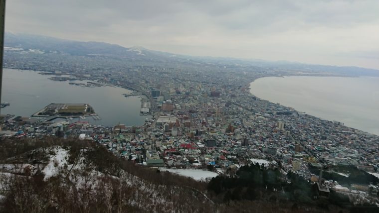 函館山ロープウェイから見る函館の街
