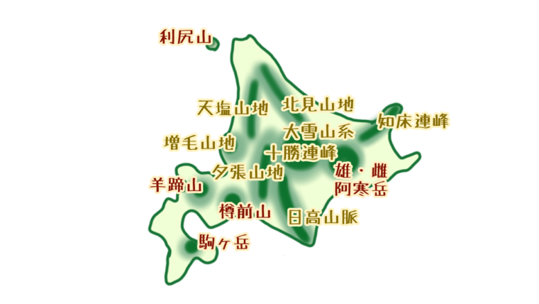 北海道の山を見ながら山脈・山系・連山・山地の違いや山の部分の呼び名・言葉を調べてみた